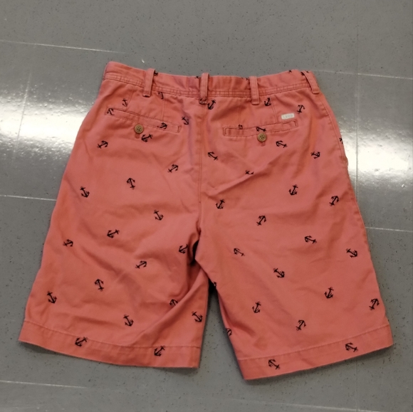 Izod Saltwater mens Sailor short Peach with navy anchors sailor - Picture 3 of 14